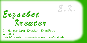 erzsebet kreuter business card