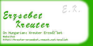 erzsebet kreuter business card